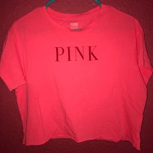 PINK Victoria's Secret Tops - Victoria’s Secret Pink sleep wear crop PINK Victoria's Secret Tops - Victoria’s Secret Pink sleep wear crop